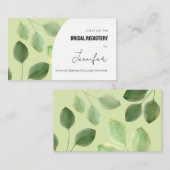 美しい緑のユーカリ離れの招待 エンクロージャーカード (正面/裏面)