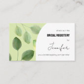 美しい緑のユーカリ離れの招待 エンクロージャーカード (正面)