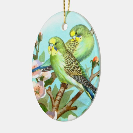 美しい緑の仲間 セラミックオーナメント (左)