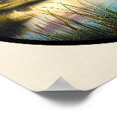 美しい緑の円形3Dイメージ素晴らし ポスター (角)