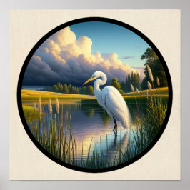 美しい緑の円形3Dイメージ素晴らし ポスター