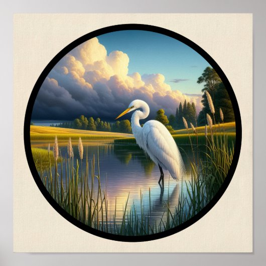 美しい緑の円形3Dイメージ素晴らし ポスター (正面)