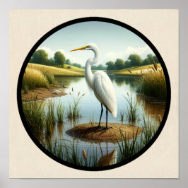 美しい緑の円形3Dイメージ素晴らし ポスター