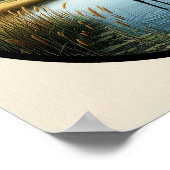 美しい緑の円形3Dイメージ素晴らし ポスター (角)