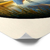 美しい緑の円形3Dイメージ素晴らし ポスター (角)