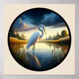 美しい緑の円形3Dイメージ素晴らし ポスター