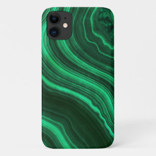 美しい緑の大理石瑪瑙の宝石 iPhone 11 ケース