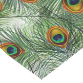 美しい緑の孔雀の羽 ショートテーブルランナー (コーナー)