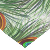 美しい緑の孔雀の羽 テーブルクロス (アングル)
