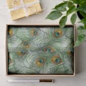 美しい緑の孔雀の羽 薄葉紙 (ギフト)