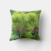 美しい緑の庭園風景とホスト クッション (裏面)