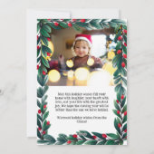 美しい緑の枠メリークリスマス2の写真 シーズンカード (裏面)