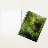 美しい緑の森シダ風光明媚な年間年 プランナー手帳 (ディスプレー)