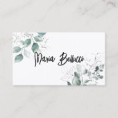 美しい緑の植物のフェミニンビジネス コーリングカード (正面)