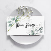 美しい緑の植物のフェミニンビジネス コーリングカード