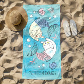 美しい緑の水の色タオのミオメイド ビーチタオル