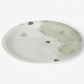 美しい緑の水色 ペーパープレート (アングル)