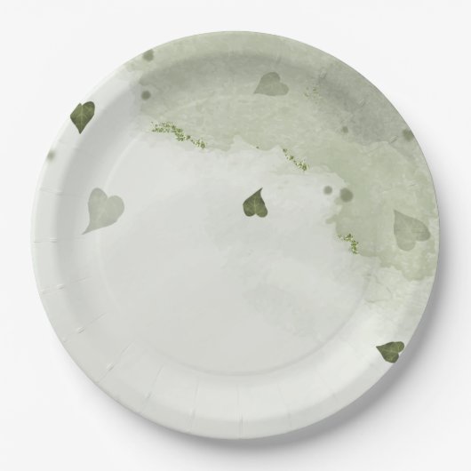 美しい緑の水色 ペーパープレート (正面)