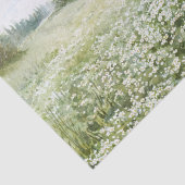 美しい緑の牧場の花と青空 薄葉紙 (詳細)