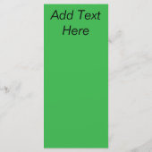 美しい緑の牧草地のしおり女性 メニュー (裏面)