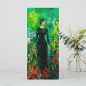 美しい緑の牧草地のしおり女性 メニュー (スタンド正面)