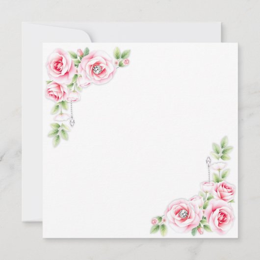 美しい緑の目の妖精と蝶空白の カード (裏面)