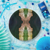 美しい緑の美しインスパイアい花 ペーパープレート (パーティー)