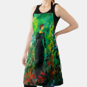 美しい緑の草原の女性 エプロン (インサイチュ)