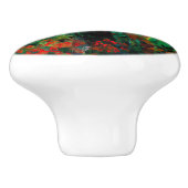 美しい緑の草原の女性 セラミックノブ (側面)