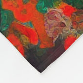 美しい緑の草原の女性 フリースブランケット (角)