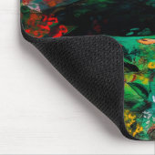 美しい緑の草原の女性 マウスパッド (コーナー)