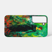 美しい緑の草原の女性 SAMSUNG GALAXYケース (裏面横)