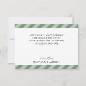 美しい緑の葉茂み サンキューカード (裏面)