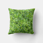 美しい緑の葉   クッション (裏面)