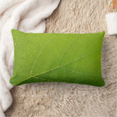 美しい緑の葉 ランバークッション (ブランケット)