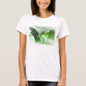美しい緑の魔法の天使のシャツ Tシャツ (正面)