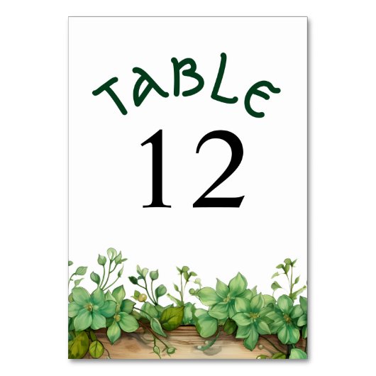 美しい緑のSt patricks dayアイリッシュ結婚ズ テーブルナンバー (裏面)