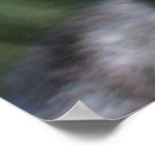 美しい緑色の目をした灰色のタビー猫のクローズアップ ポスター (角)