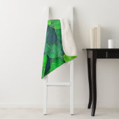 美しい緑葉の模様 シェルパブランケット (インサイチュ)