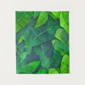美しい緑葉の模様 タペストリー (正面)