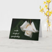 美しい緑離れの悔やみや弔慰 カード (黄色い花)