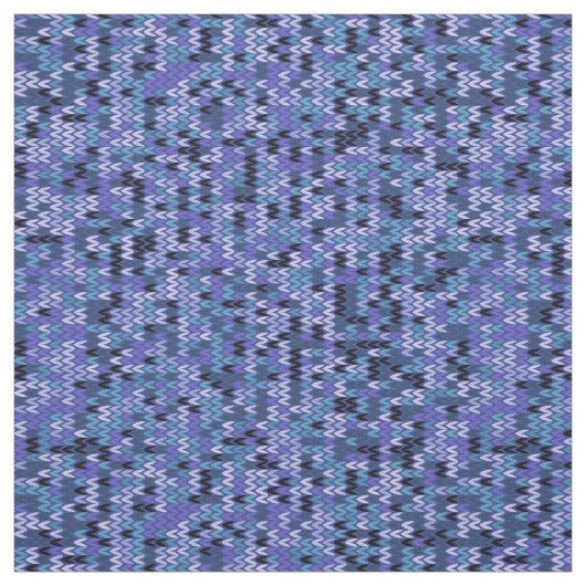 美しい編み物模様の青と紫 ファブリック (見本)