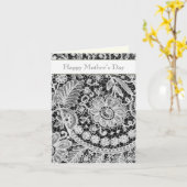 美しい編集可能レース カード (黄色い花)