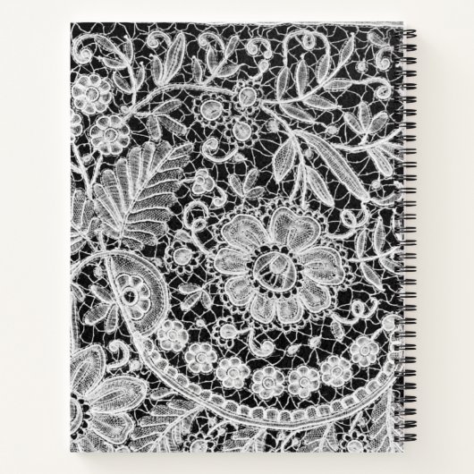 美しい編集可能レース ノートブック (裏面)