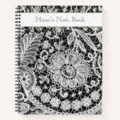 美しい編集可能レース ノートブック (正面)