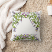 美しい繊細なオダマキ（植物）の花 クッション (ブランケット)