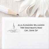 美しい繊細な書結婚道の住所 ラベル (インサイチュ)