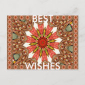 美しい美しいアジア伝統的のエッジパターン ポストカード (正面)