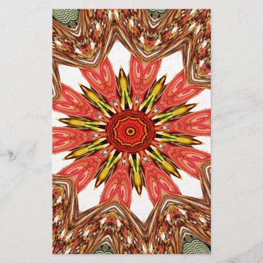 美しい美しいアジア伝統的のエッジパターン 便箋 (正面)