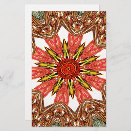 美しい美しいアジア伝統的のエッジパターン 便箋 (正面/裏面)